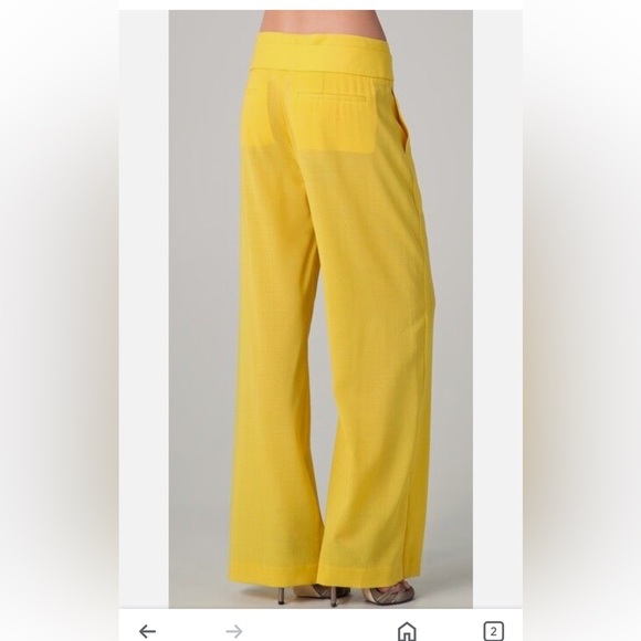 Helmut lang yellow wide legged pants size 4 - Picture 3 of 6